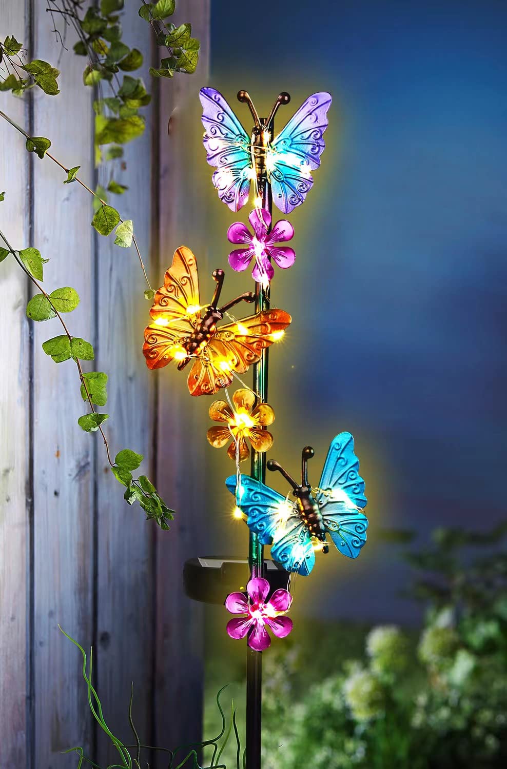 YHSOLAR decorative butterfly lights brighten porches and patios.