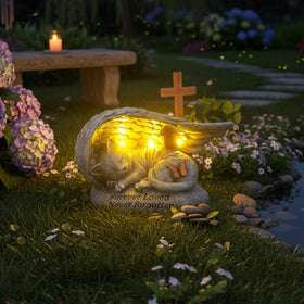 YHSOLAR pet loss garden sculpture marker for outdoor display