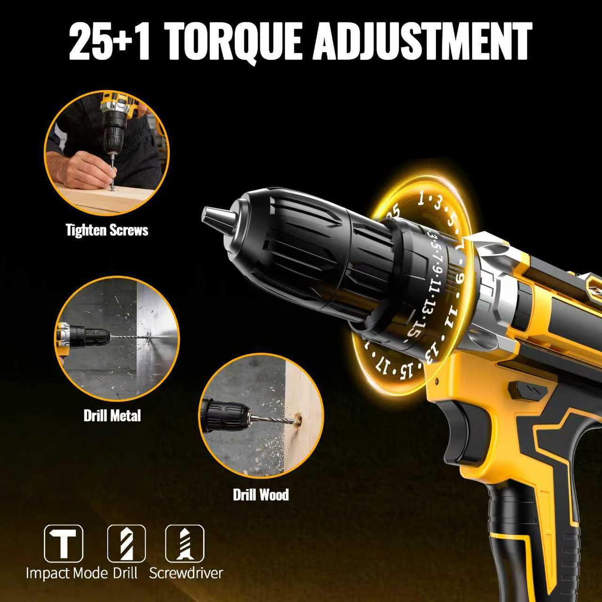YHTQX bundle includes drill bits and screwdriver bits for quick material work