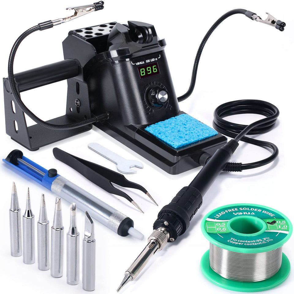 YIHUA 926 III station display with precise temperature readings for consistent joints.