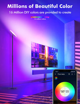 YHW 2000lm RGB lamp brightens living rooms with vibrant color options.