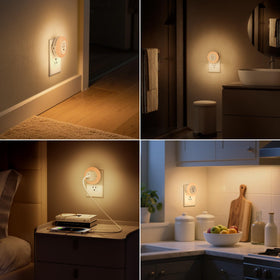 YiaMia night light in bedroom or hallway supports safe navigation.