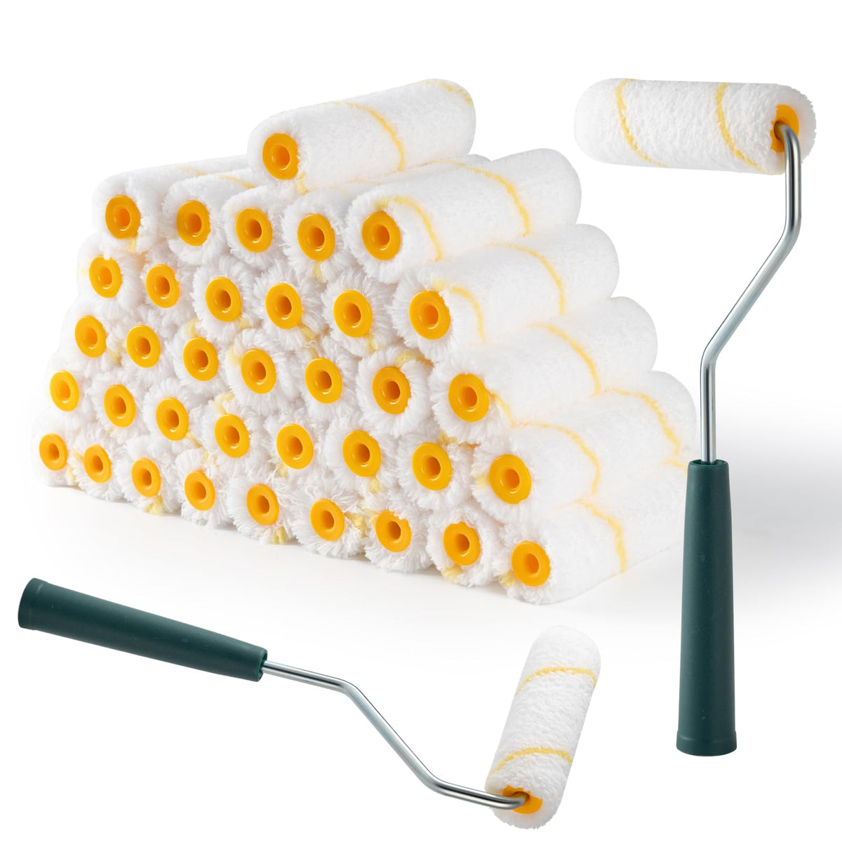 YiBaiBrush mini microfiber roller covers for a smooth finish on walls.