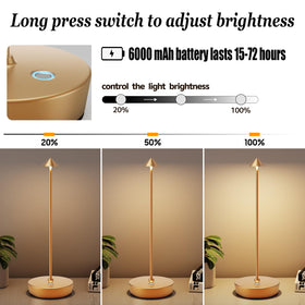 YIBEN 6000mAh battery life enables hours of wireless illumination.