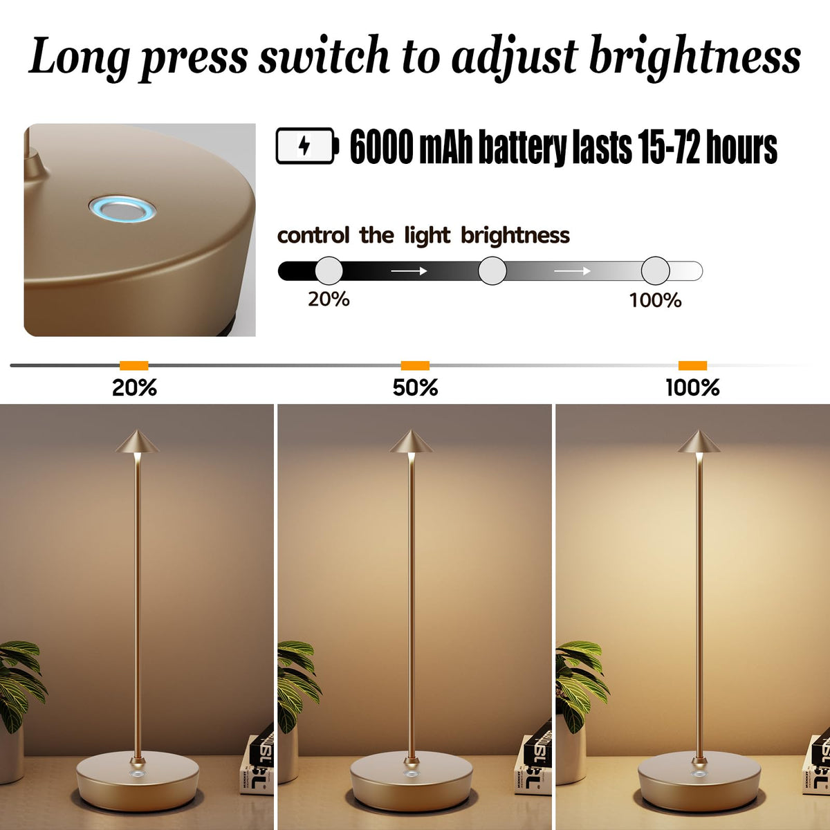 YIBEN dimmable and color temperature control for customizable ambiance.