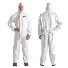 YIBER hazmat suit disposable coverall hood protects against dust and dirt during messy tasks