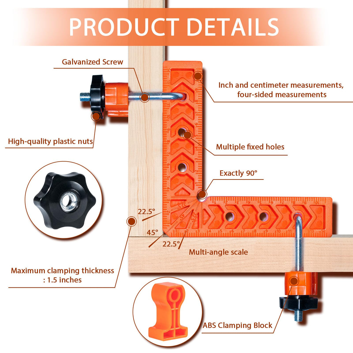 YICYIO engineering plastic clamp emphasizes durable construction for repeated tasks.