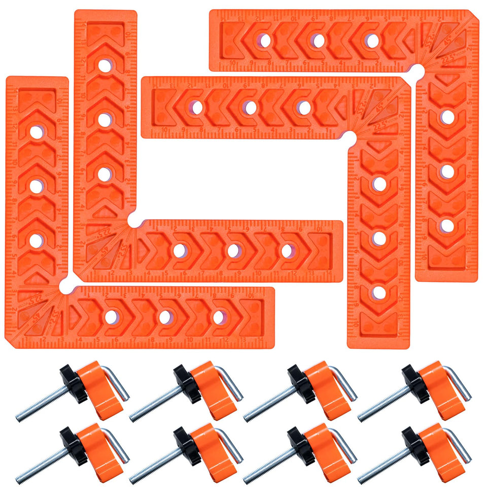 YICYIO square corner clamp for 6-inch joints provides precise 90-degree alignment.