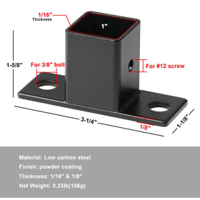 YIDU69Q closeup base plate highlights the durable powder coating and precise fit