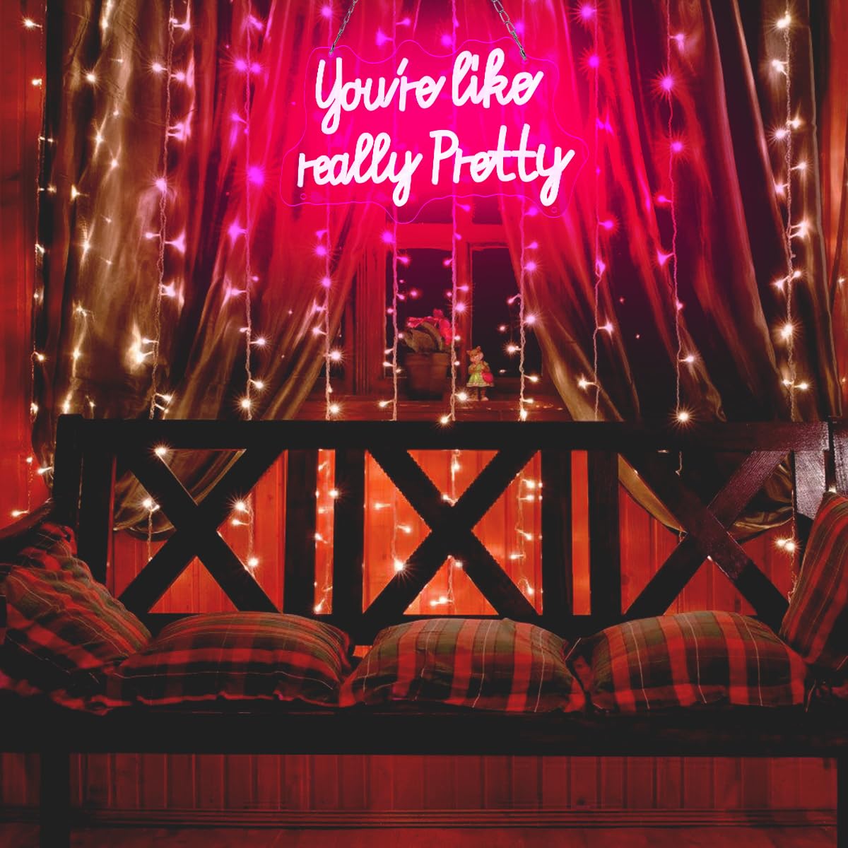 Yiedfino teen girl room decor neon sign for a soft pink glow