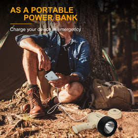 YIERBLUE built-in power port charges devices during emergencies