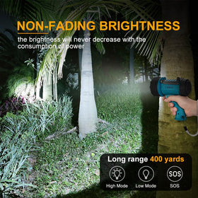 YIERBLUE Spotlight beam-range-400-yards for long-range visibility