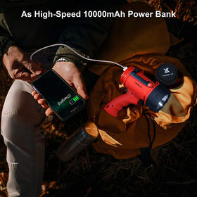 YIERBLUE high-lumen beam targets objects up to 500 feet away.