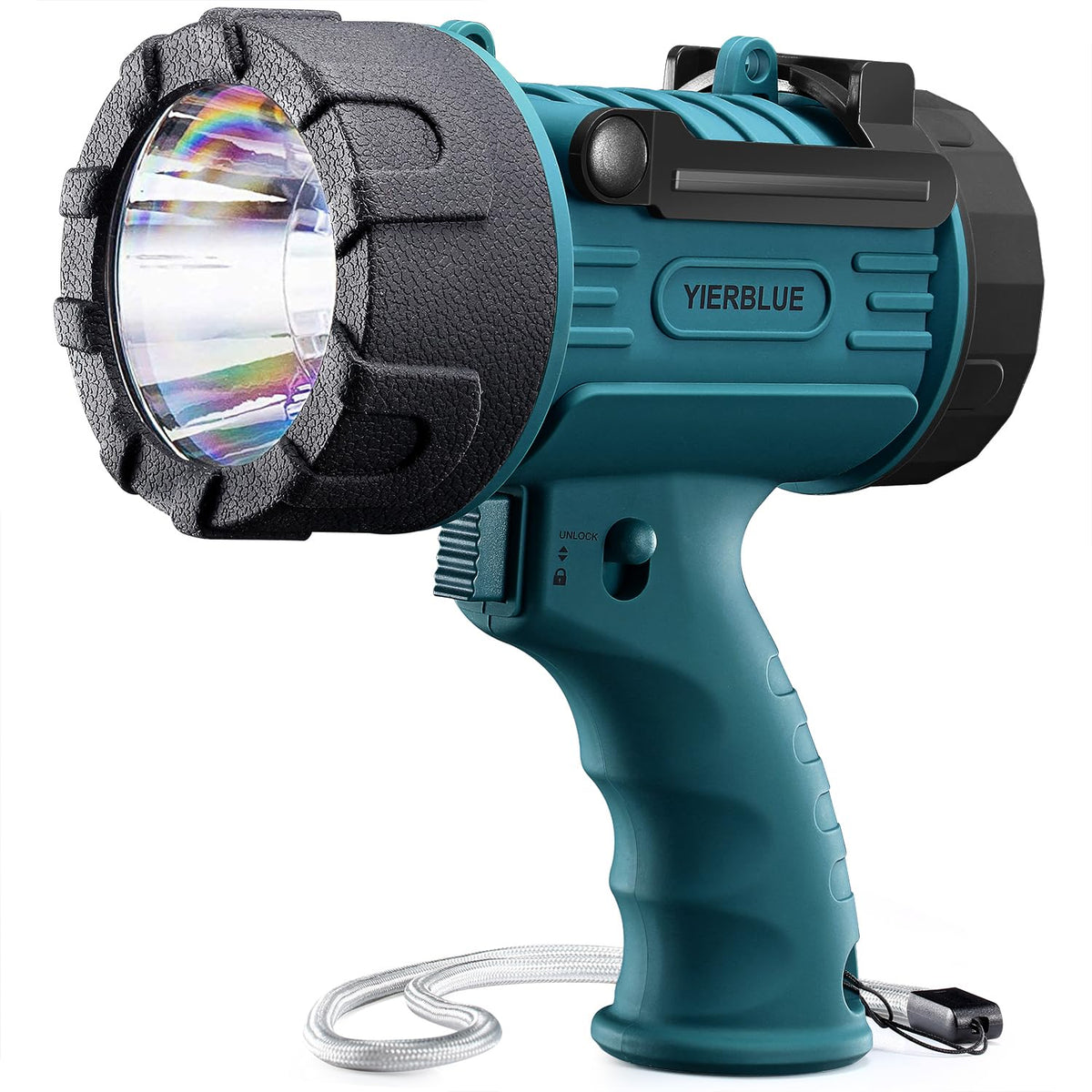YIERBLUE Rechargeable Spotlight IP67 Waterproof for outdoor use