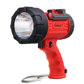 YIERBLUE rechargeable spotlight LED-beam delivers wide outdoor lighting for night tasks.