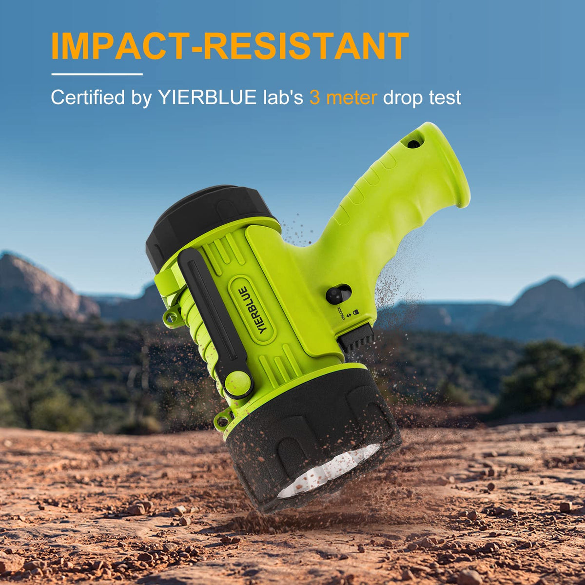 YIERBLUE removable red filter spotlight for hunting or low-light work