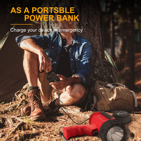 YIERBLUE spotlight supports USB-C charging for quick recharging anywhere.