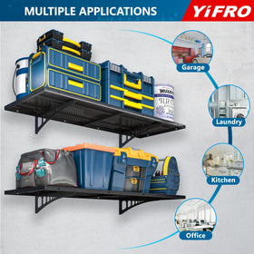 YIFRO adjustable spacing shelves adapt to different post layouts smoothly