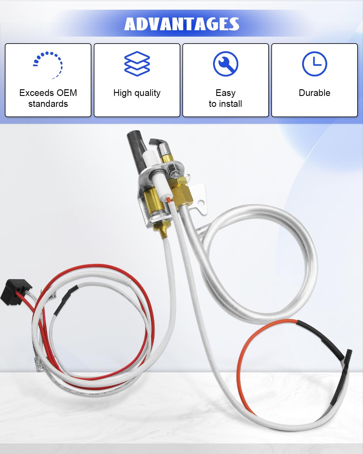 YIGUCS pilot assembly close-up detail highlights connectors and thermocouple interface
