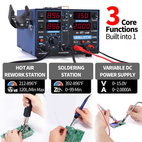YIHUA 853D-usb-port-testing highlights accessible power for live-device debugging.