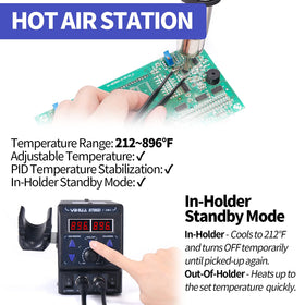 YIHUA desoldering pump enables quick, clean solder removal.