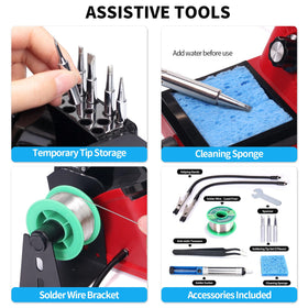 Desoldering pump included in the YIHUA 926 III kit for removal work