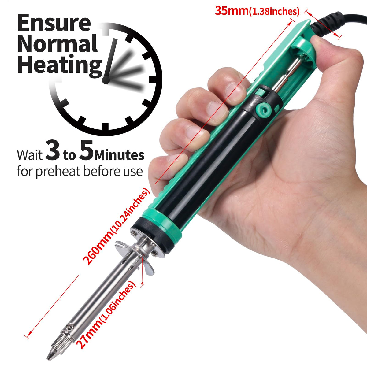 YIHUA 929D-V 1.0mm nozzle ideal for precise through-hole component desoldering.