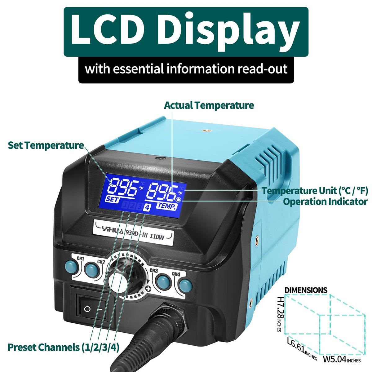YIHUA 939D+ III EVO helping hands and magnifier improve visibility