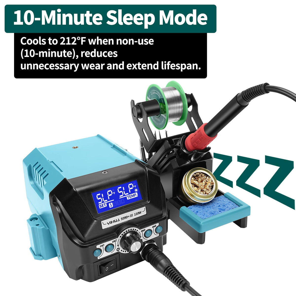 YIHUA 939D+ III EVO sleep mode helps conserve power