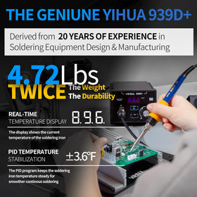Close-up of the 939D+ digital display for precise control
