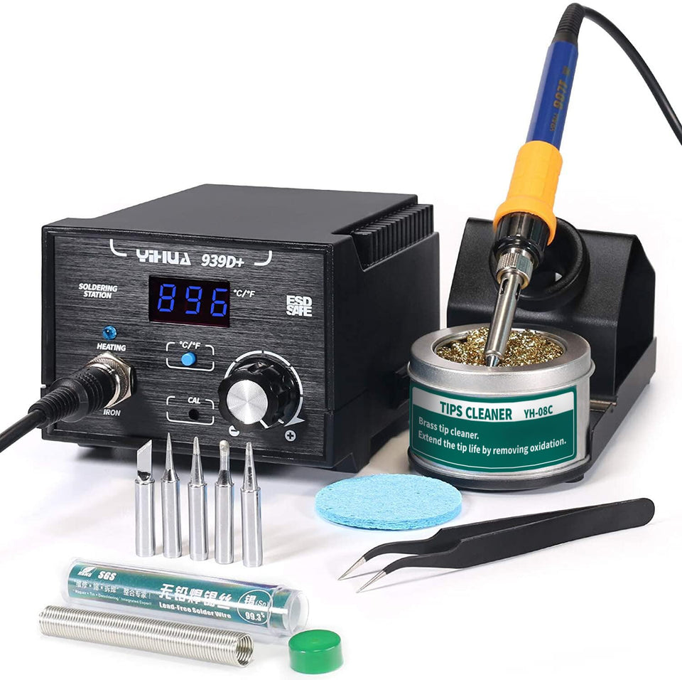 YIHUA 939D+ full setup for versatile electronics soldering