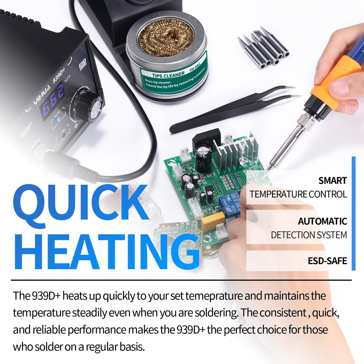 Temperature control knob with precise settings for joints