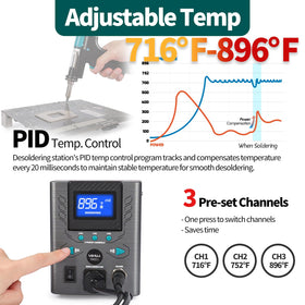 YIHUA 948D-I desoldering nozzle set with multiple tip sizes