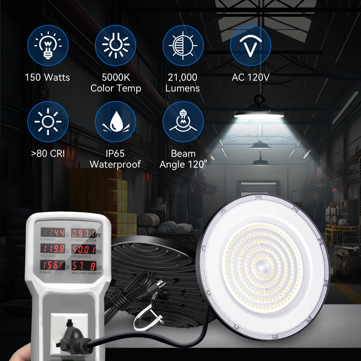 Yihuven IP65 aluminum UFO housing guards against dust and moisture in industrial settings.