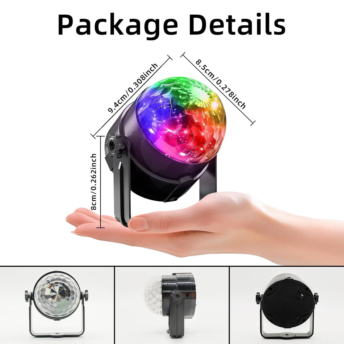 Yiixuyo disco ball light projection filling a room with rotating patterns