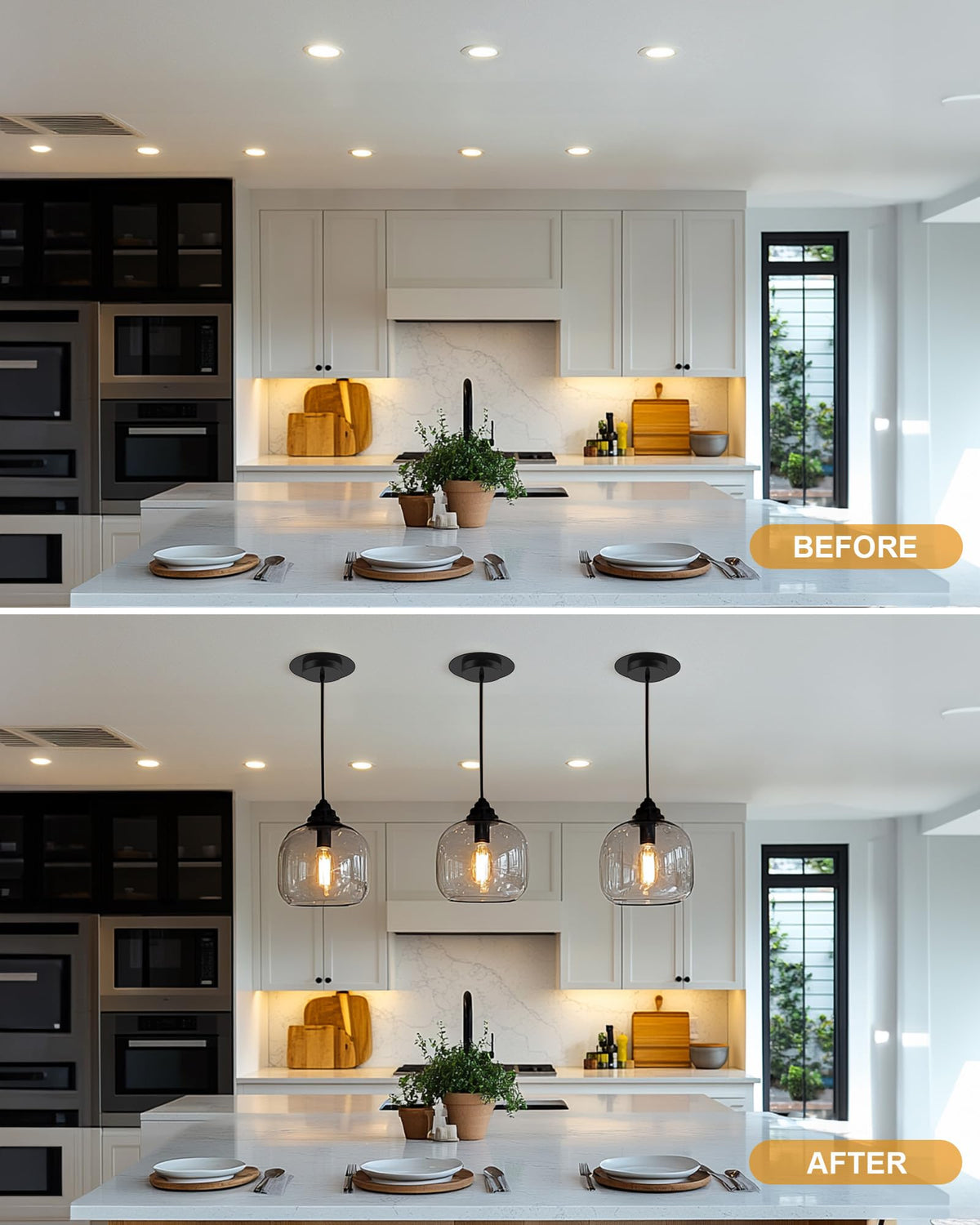 YIIZON versatile kit fits kitchens, living rooms, and bedrooms for flexible décor.