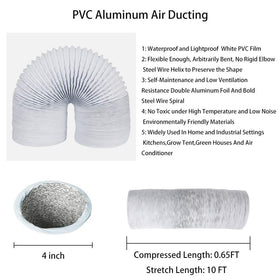 YIJUHOU 10ft dryer vent hose demonstrates durable design for continuous residential ventilation.