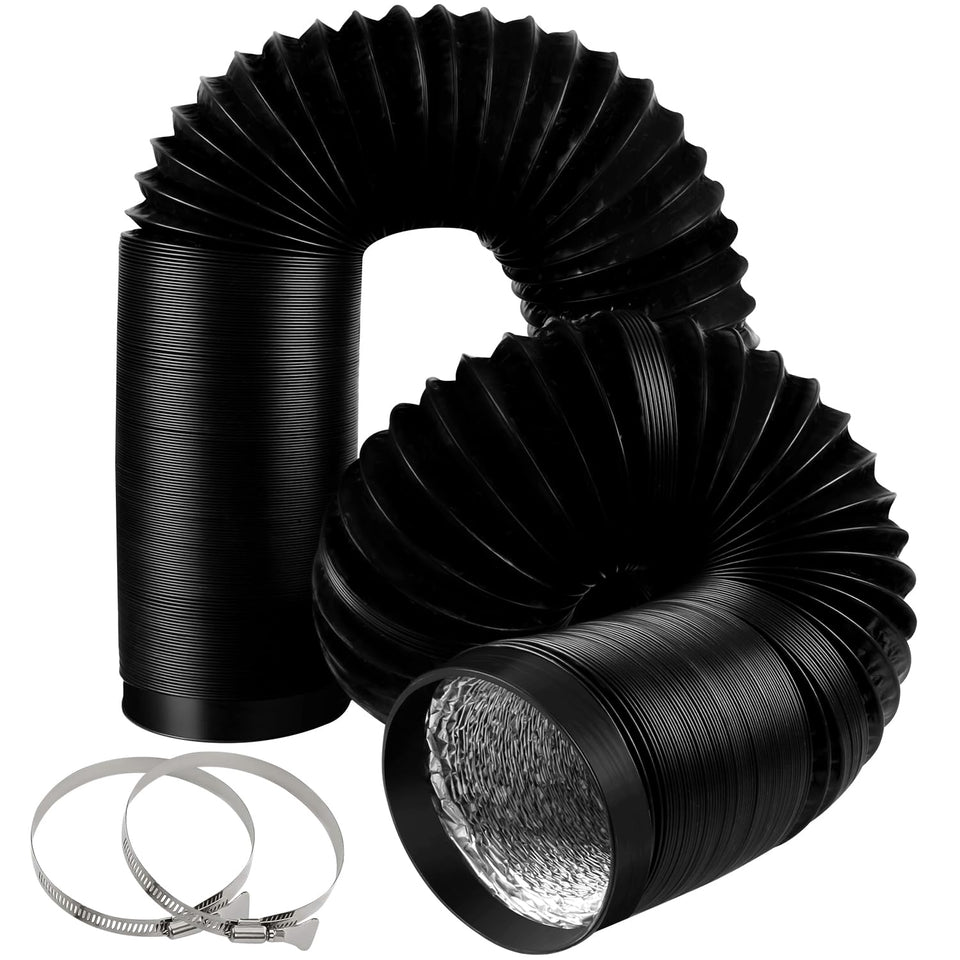 YIJUHOU dryer vent hose, 4-inch diameter, 26 feet long, flexible for tight spaces.