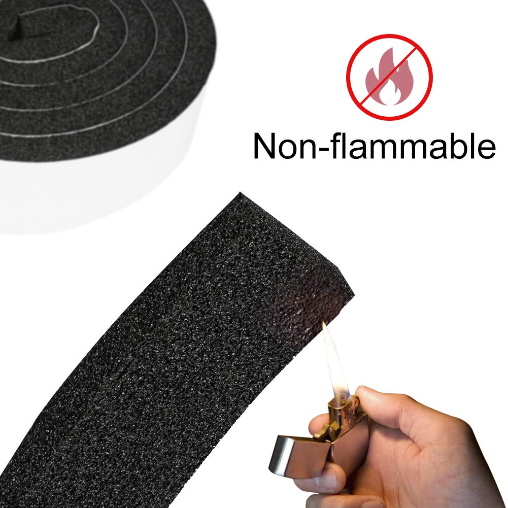 YIJUHOU foam seal tape cut-to-size demonstrates easy DIY fitting
