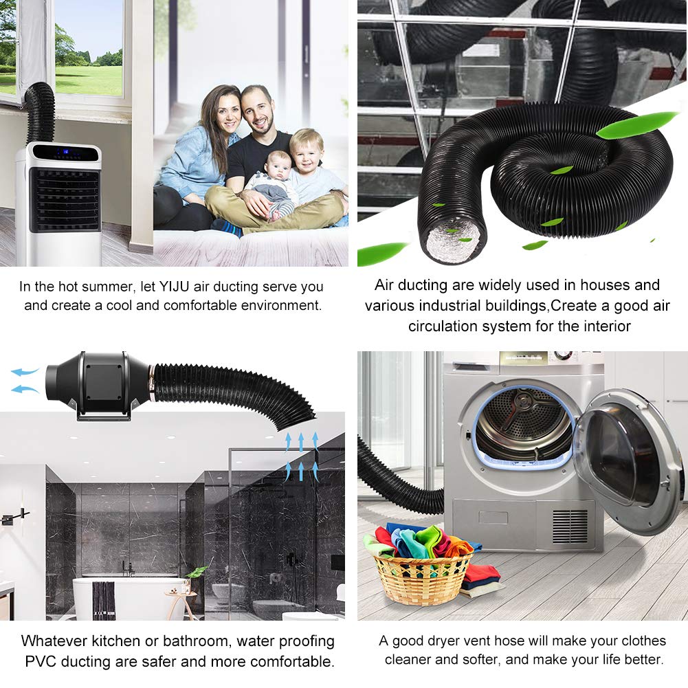 YIJUHOU hvac-ventilation-duct suited for kitchen, dryer, and greenhouse setups.