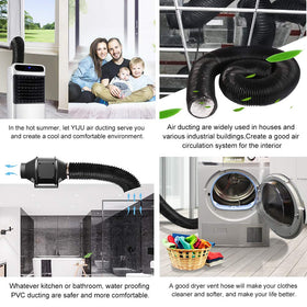YIJUHOU hvac-ventilation-duct suited for kitchen, dryer, and greenhouse setups.