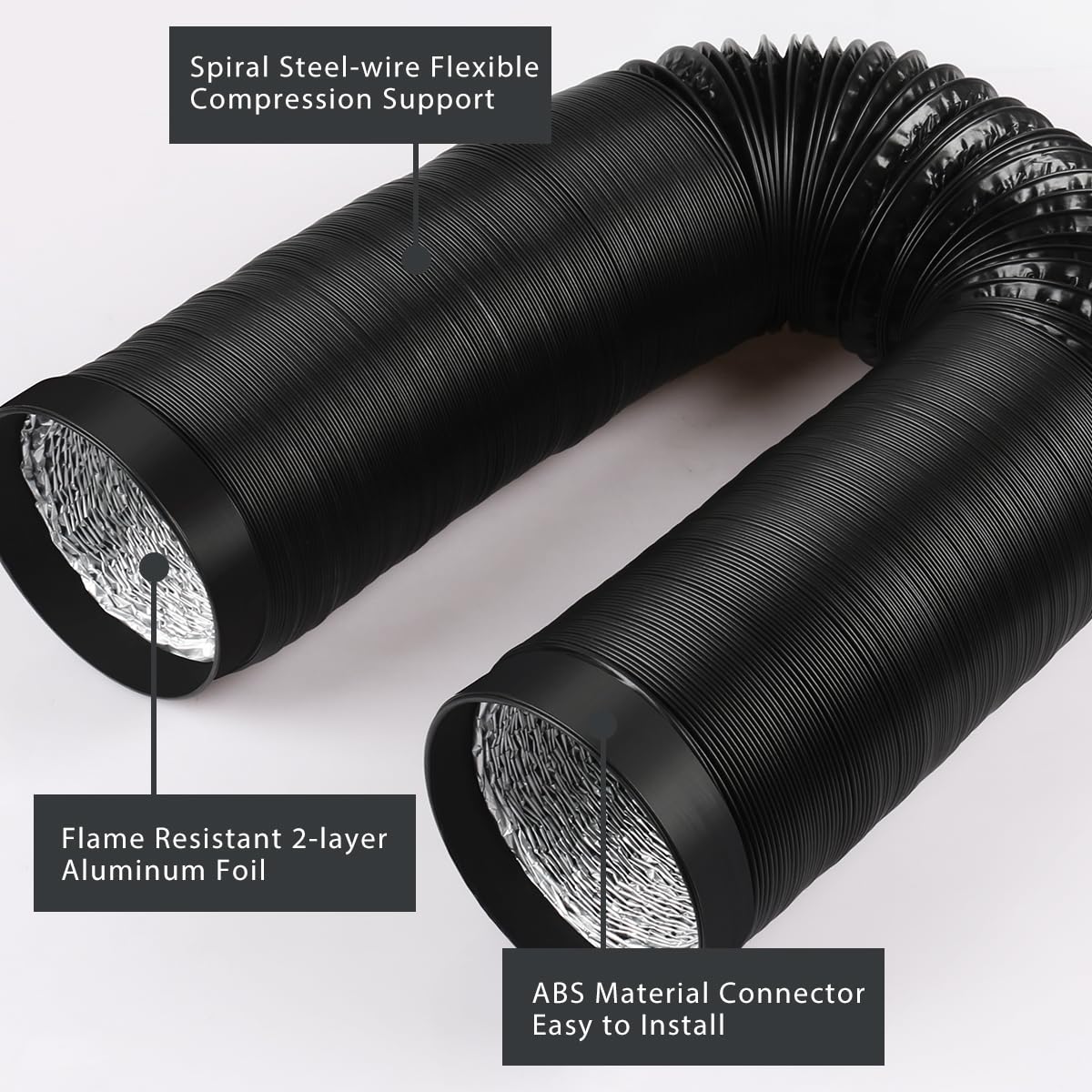 YIJUHOU clamps for dryer vent, stainless steel for secure connections.