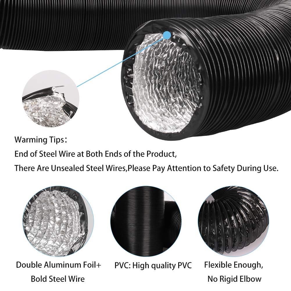 YIJUHOU steel-wire-helix duct adds rigid support for long runs.