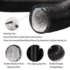 YIJUHOU steel-wire-helix duct adds rigid support for long runs.