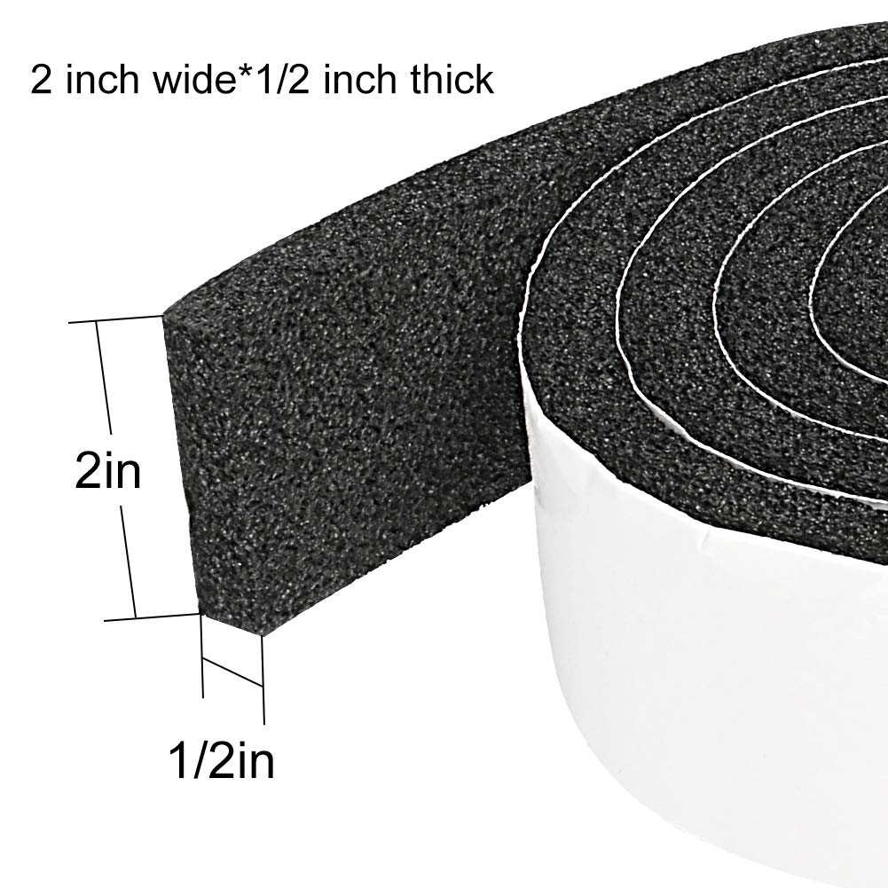 YIJUHOU weather-stripping adhesive-back view demonstrating strong stick on various surfaces