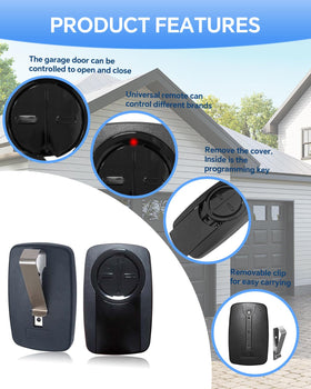 YIKQIDIS 380UT remote, DIP switch panel, customizable security codes.