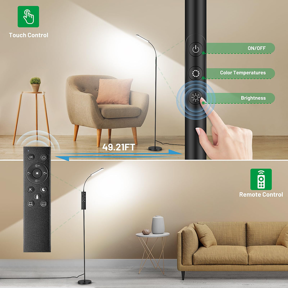 Yikuneng reading-mode lamp providing bright task lighting