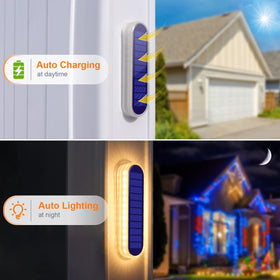 YiLaie solar stair light mounted on deck for ambient driveway lighting