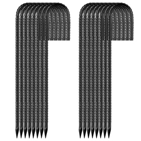YILEGSYO 12-inch garden stake set ready for sturdy outdoor use.