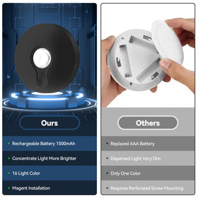 Yiliaw 12-pack of puck lights ready for installation